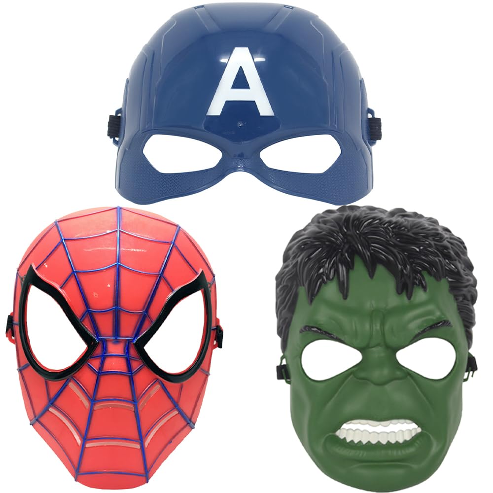 Avazera kids' superhero mask with black strap for secure cosplay.