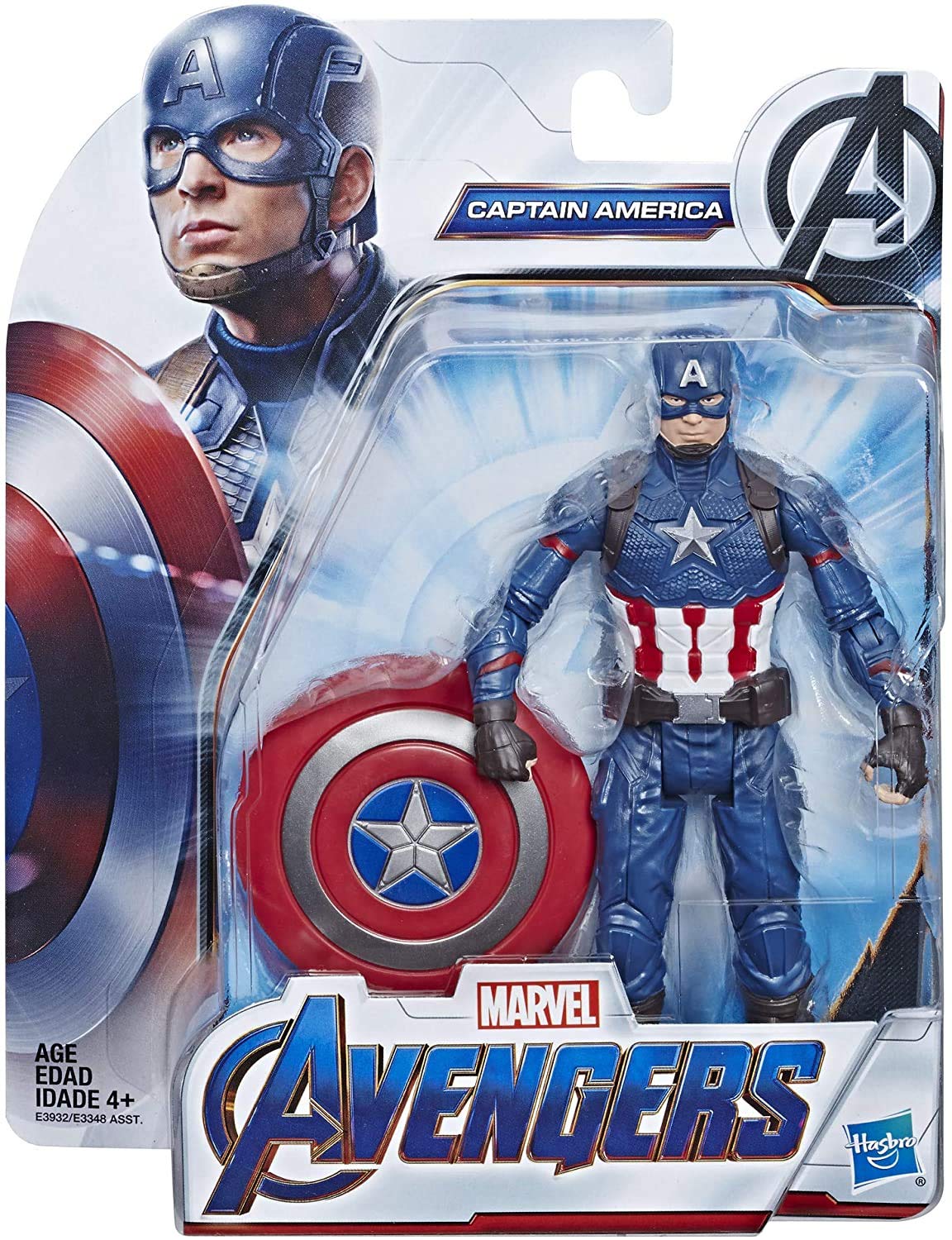 Captain America 6-Inch figure with shield accessory for battle action.