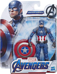 Captain America 6-Inch figure with shield accessory for battle action.