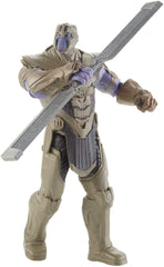 Avengers Endgame Warrior Thanos Deluxe figure on display shelf enhances collection