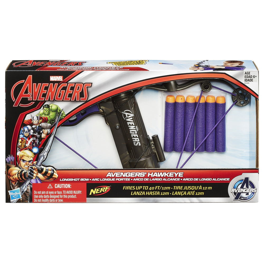 Hawkeye Longshot Bow stores darts inside the launcher for quick reloads during play