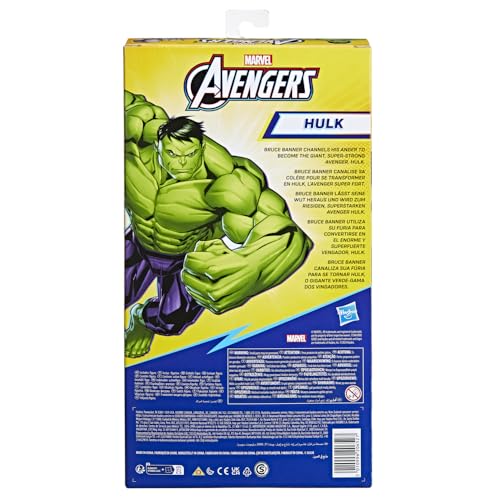 Avengers Hulk kid-friendly toy for ages 4 and up.