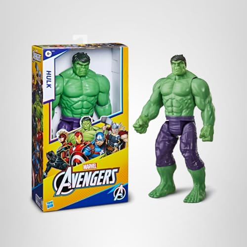 Avengers Hulk wall-smash pose invites dynamic pretend battles.