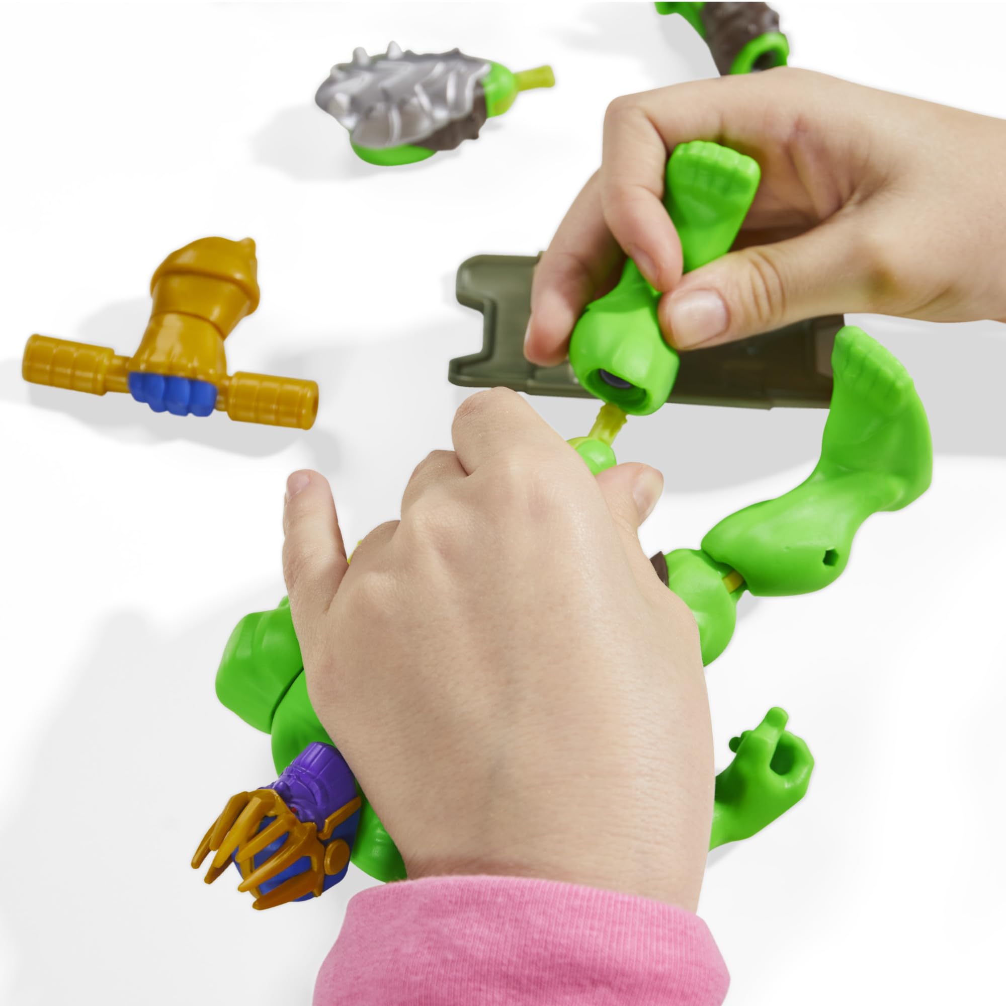 Avengers MixMashers accessories shield and mace for enhanced battle-ready play.