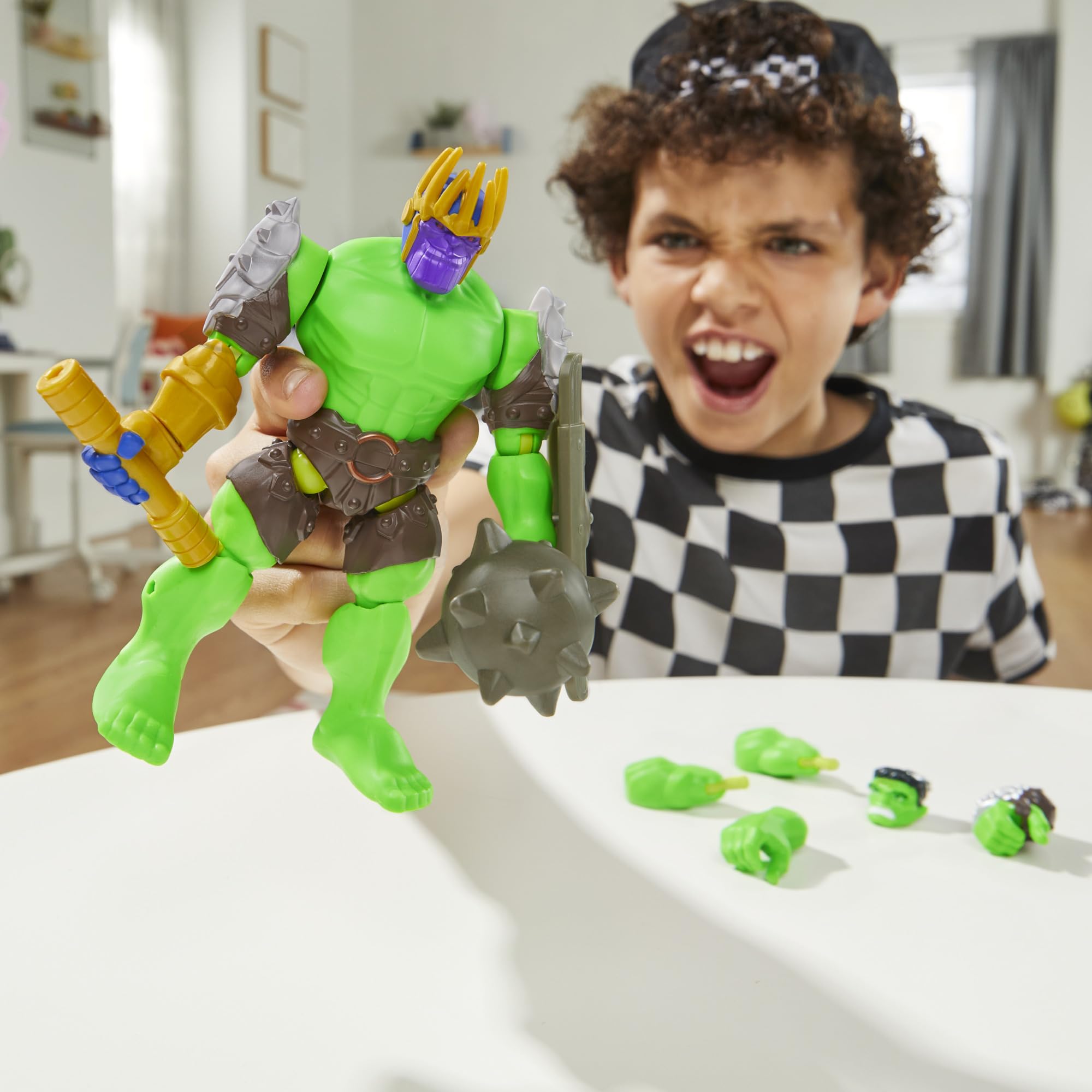 Avengers MixMashers dynamic mash play invites endless figure mash-ups.