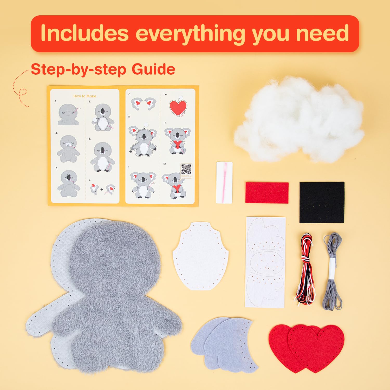 Avenir My First Sewing Kit llama plush – cozy material for easy hand-stitching