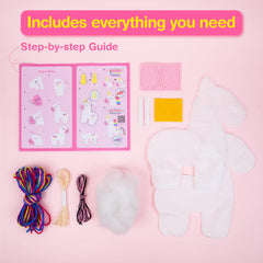 Avenir My First Sewing Kit llama plush activity supports beginner stitching confidence.