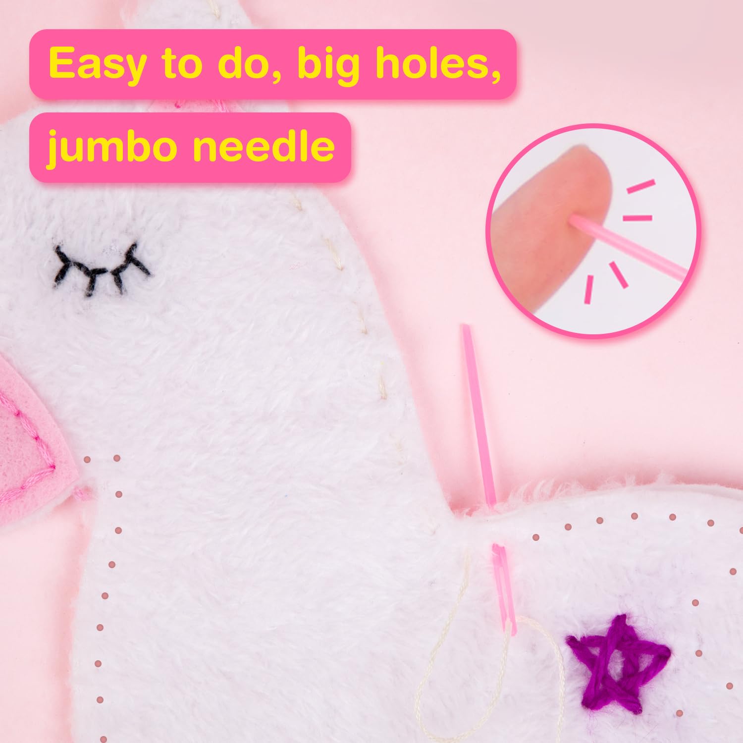 Avenir My First Sewing Kit panda plush project boosts hand-eye coordination and focus.