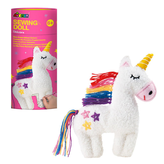 Avenir My First Sewing Kit unicorn plush sewing fosters creativity and motor skills.