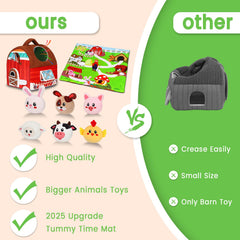 Avesa plush sheep inviting tummy time and soft grip play