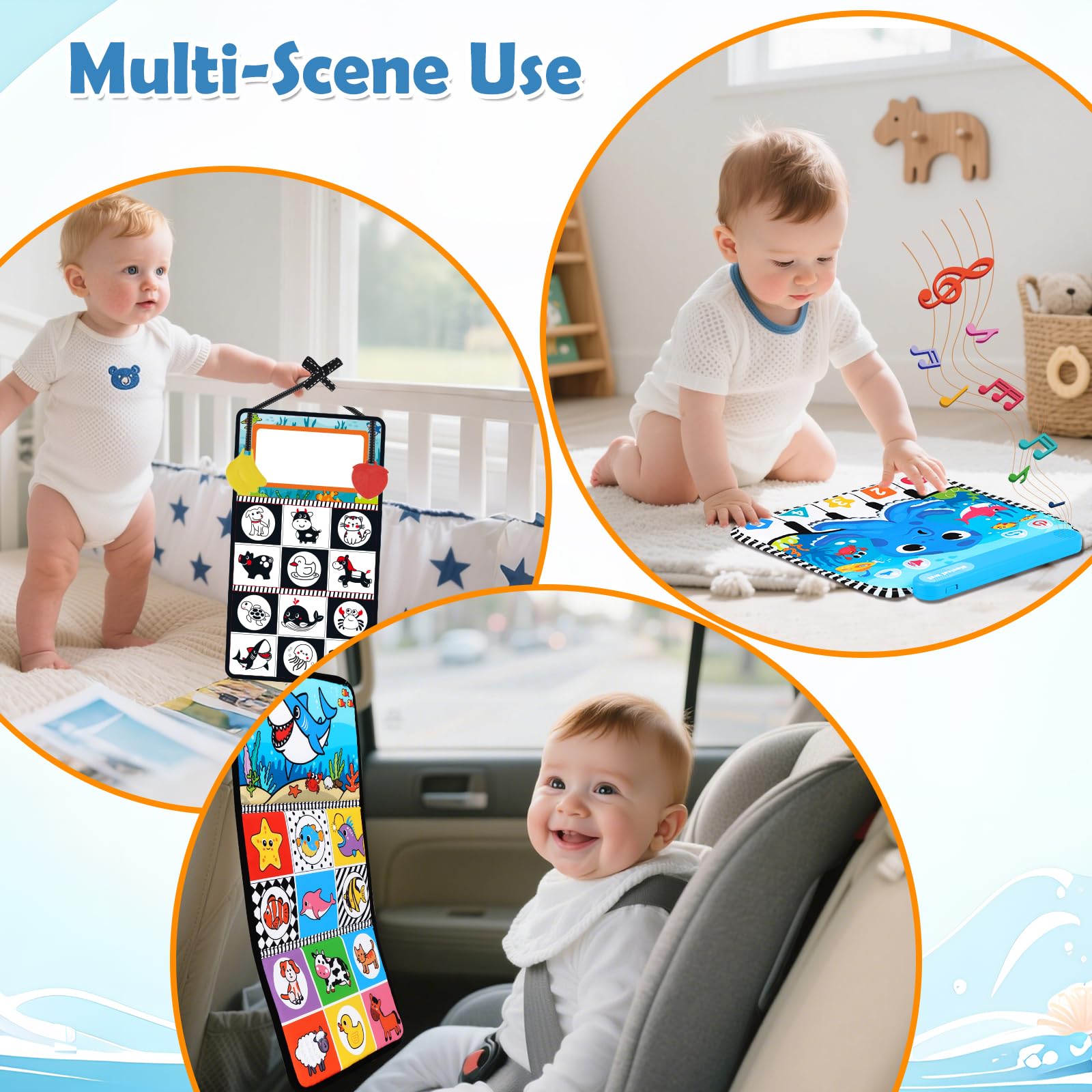 Avesa portable, lightweight design lets baby toy go everywhere safely.
