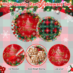 Avezano 6.5-inch red plaid napkins for tidy, coordinated place settings.