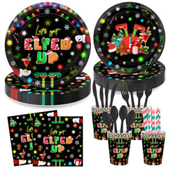 Avezano 9-inch elfed up plate on festive Christmas table