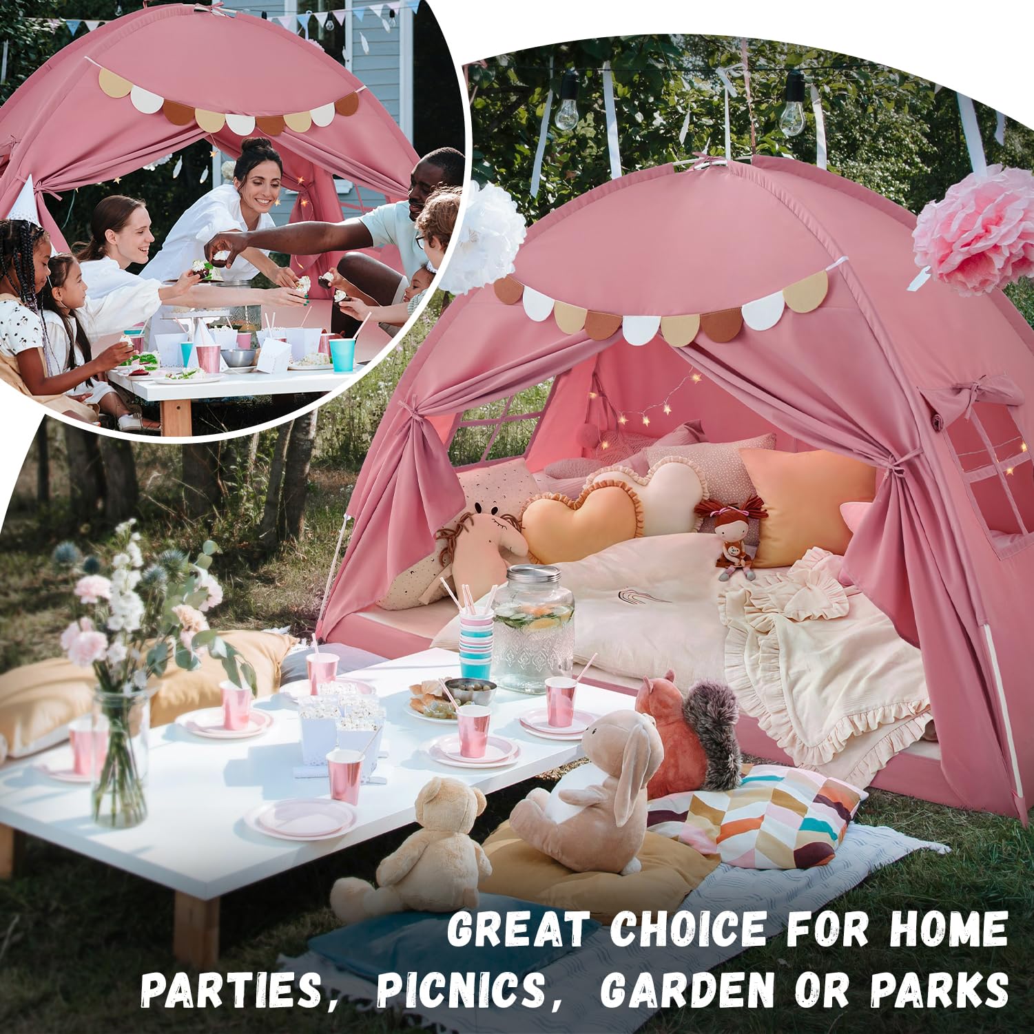 Avrsol bed tent twin pink creates private nap space for kids