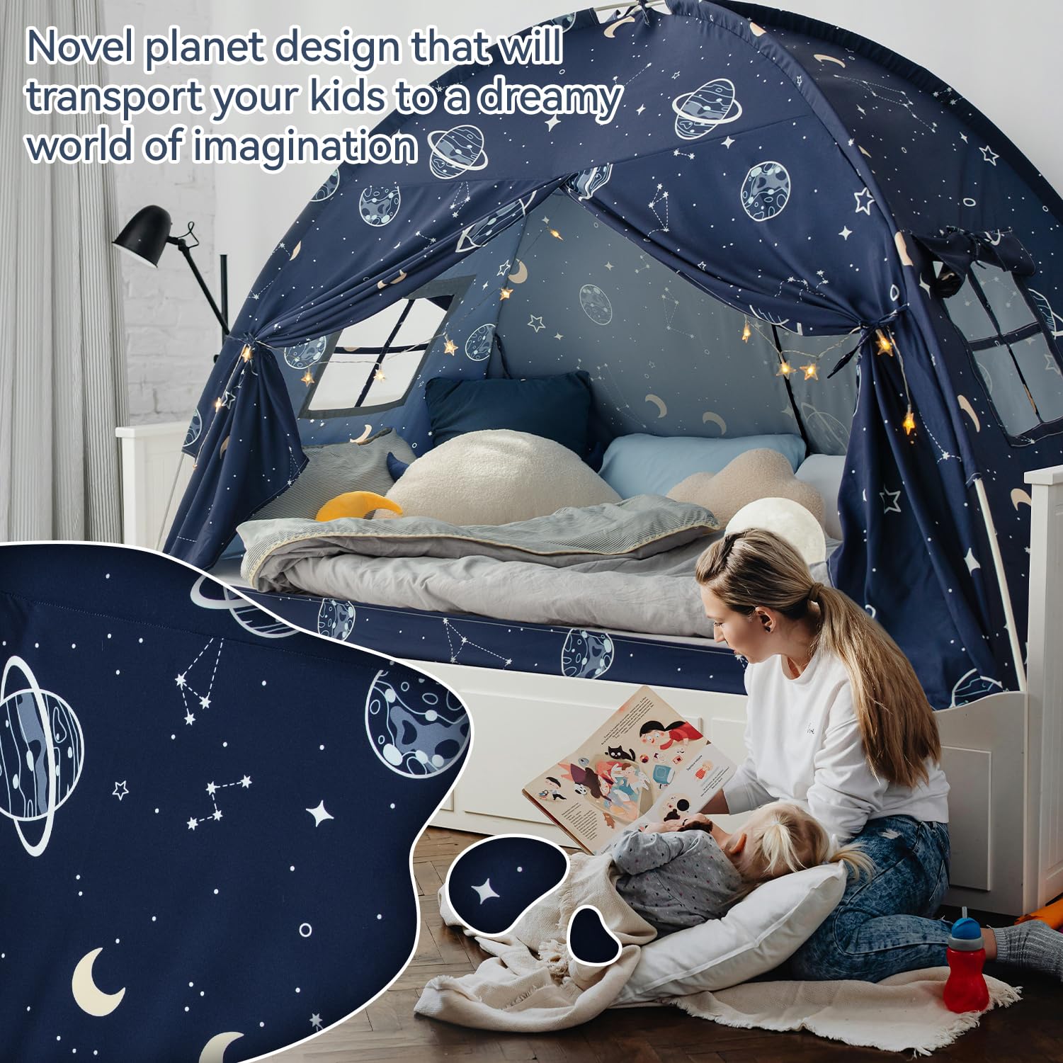 Avrsol bed tent twin with ventilated window design for airflow and soft light