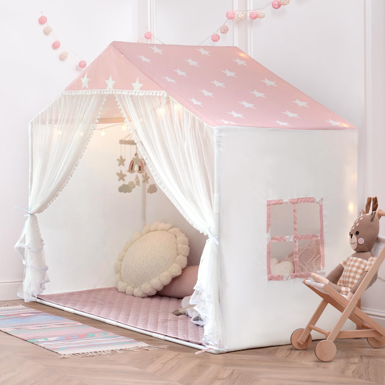 Avrsol Indoor cottage tent sparks creative pretend play sessions.