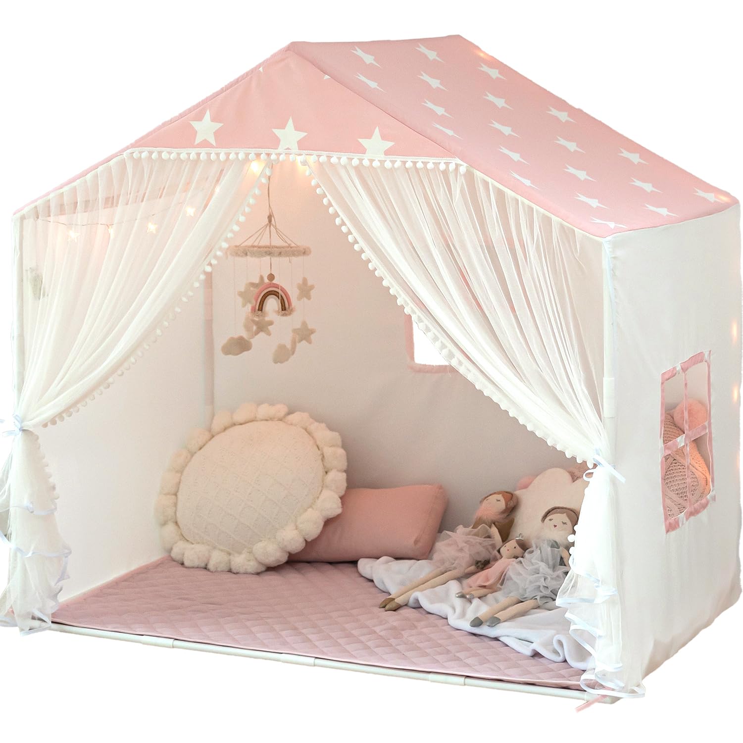 Avrsol Kids Play Tent with castle entrance offers imaginative indoor adventures.
