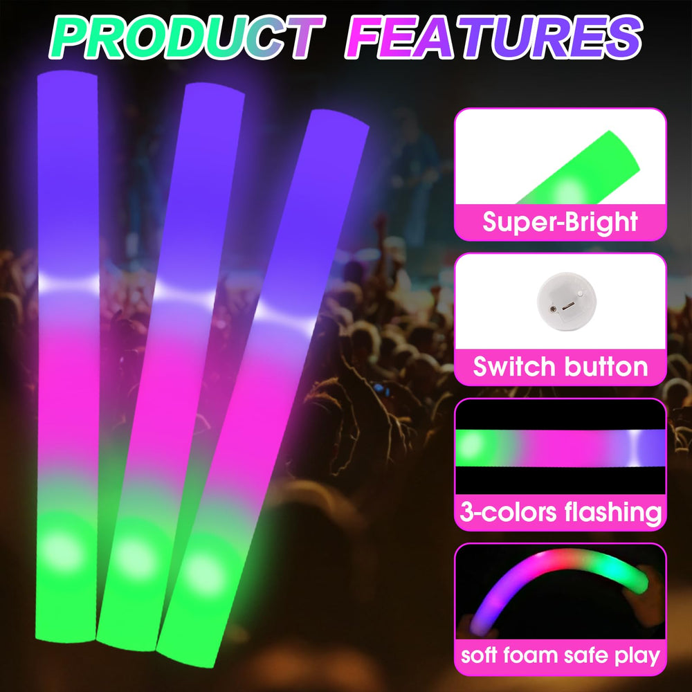 AWANG glow sticks three modes create dynamic lighting effects