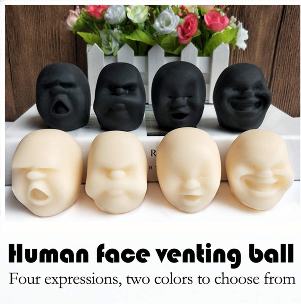 AWANGLUO funny face ball squish close-up, tactile squish for anxiety reduction