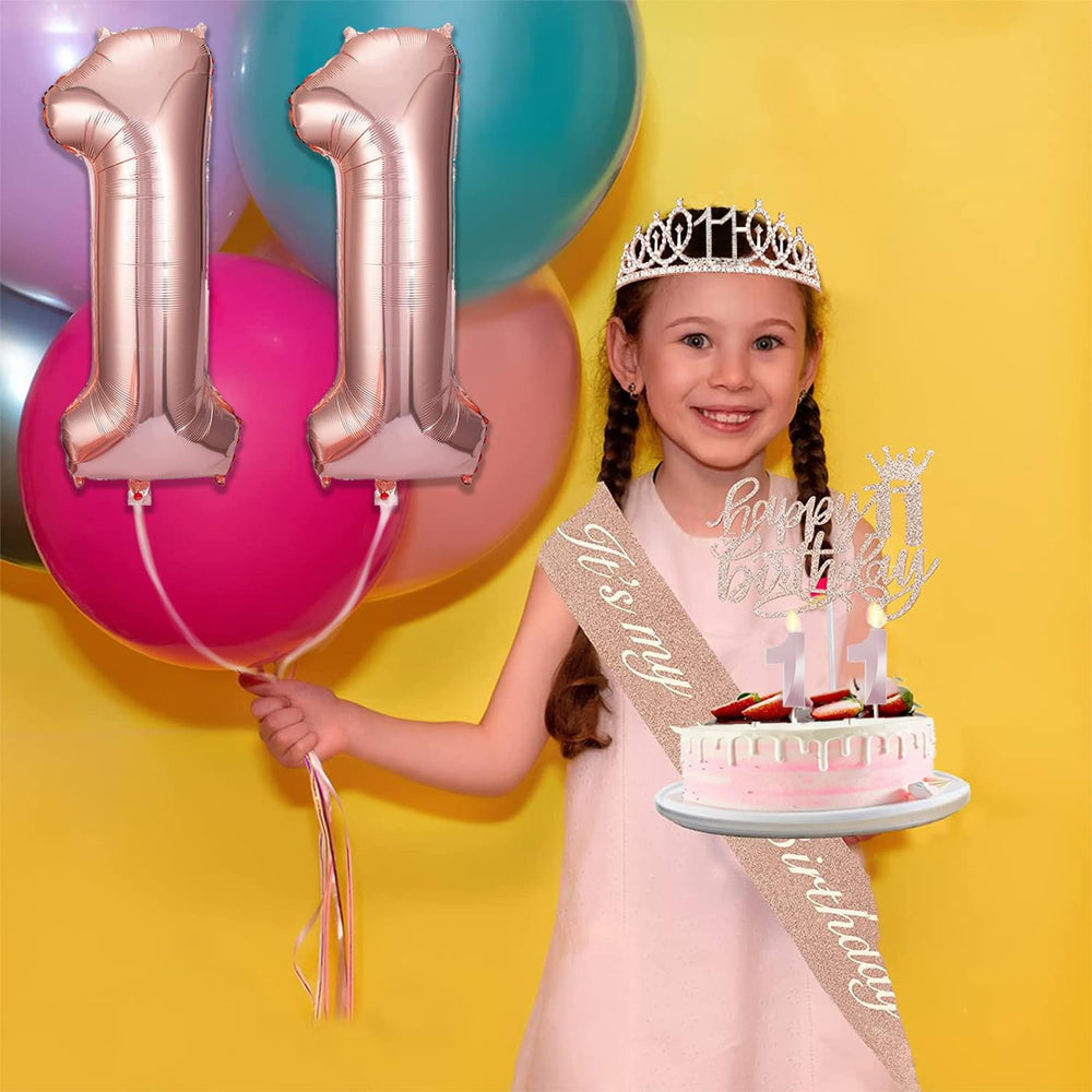 Awfrky rose gold number balloons for bold decorations
