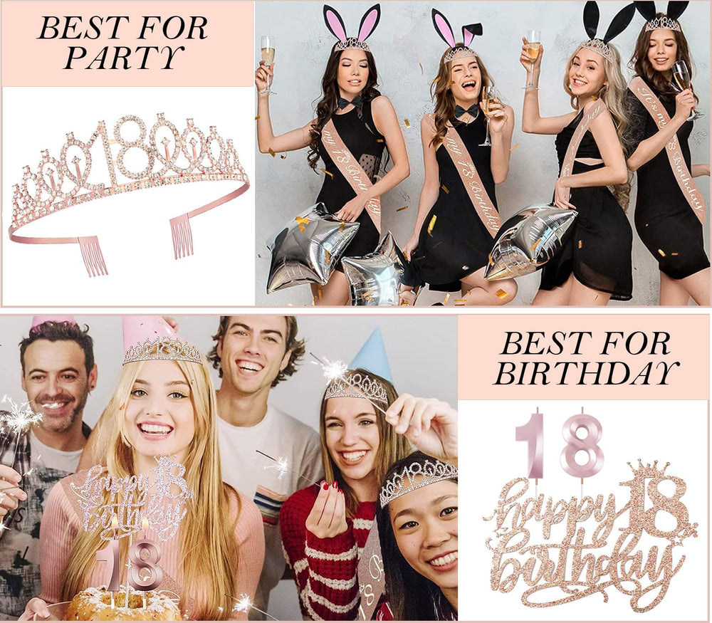 Awfrky rose gold 18-number candles burn long for memorable cake moments.