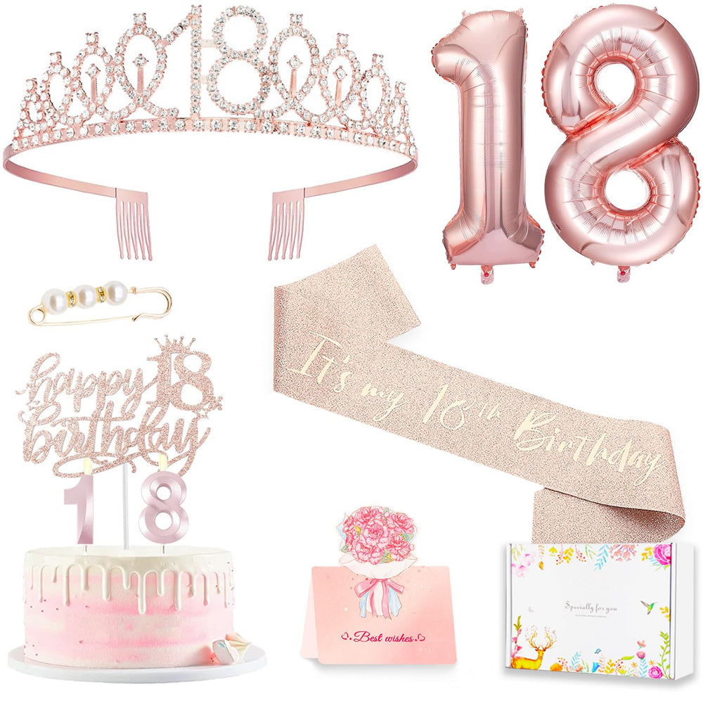 Awfrky rose gold 18th crown with secure combs for lasting wear.