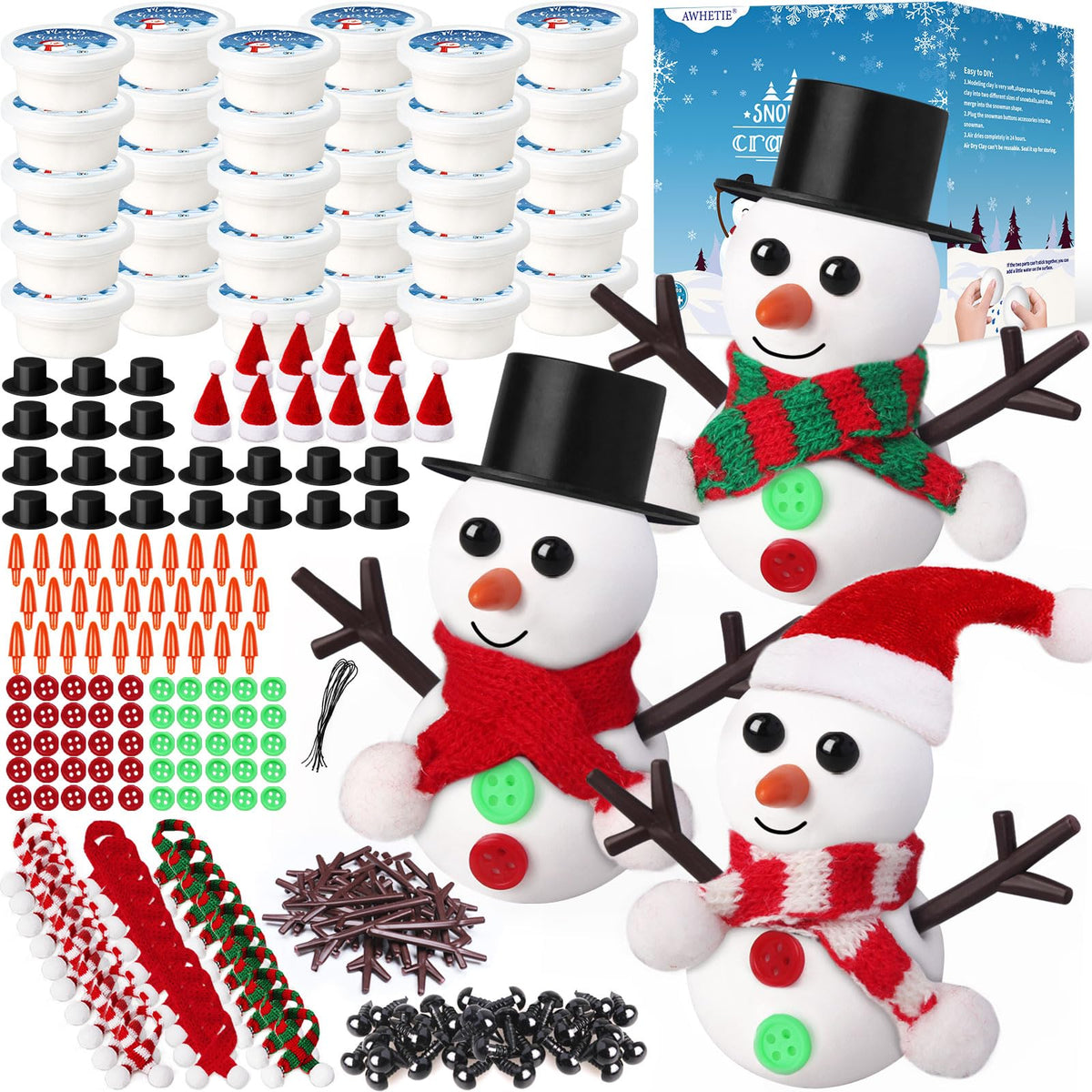AWHETIE snowman crafts kit box, a fun stocking stuffer that sparks family creativity