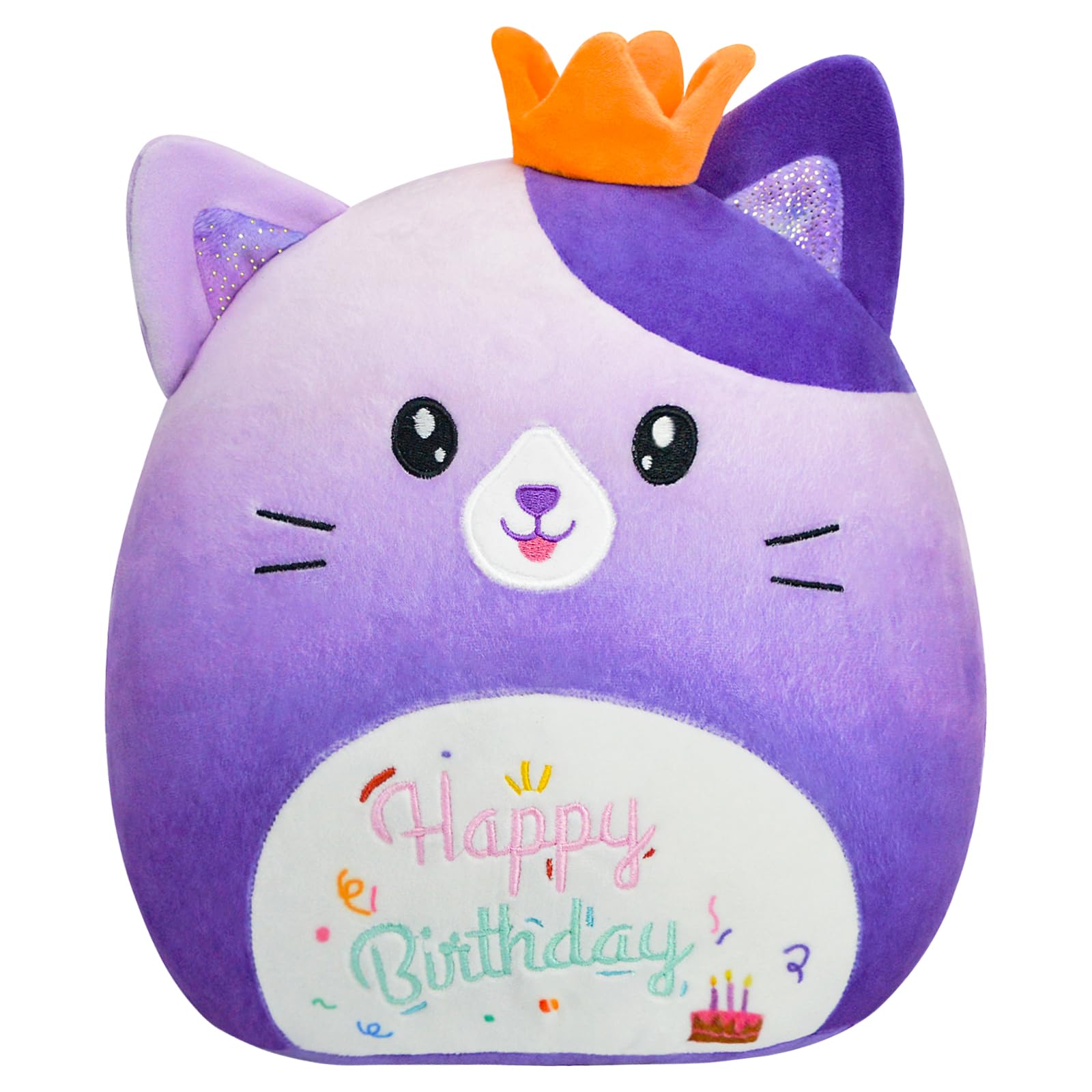 AWNOGKUE gradient purple cat plush for cozy snuggles