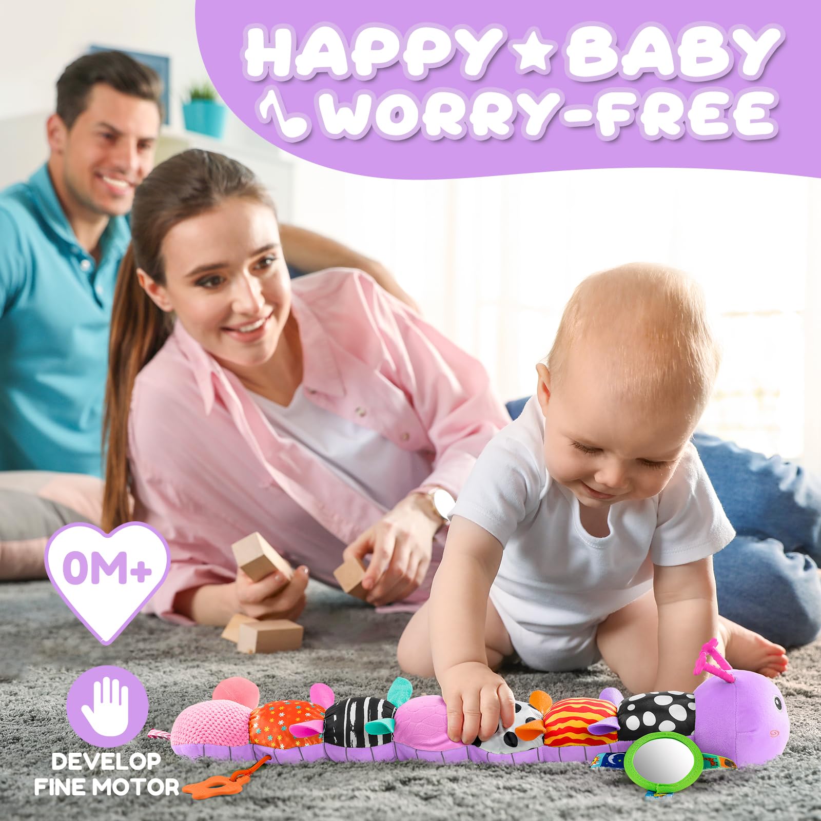 AWOTOY height ruler on belly helps track growth.