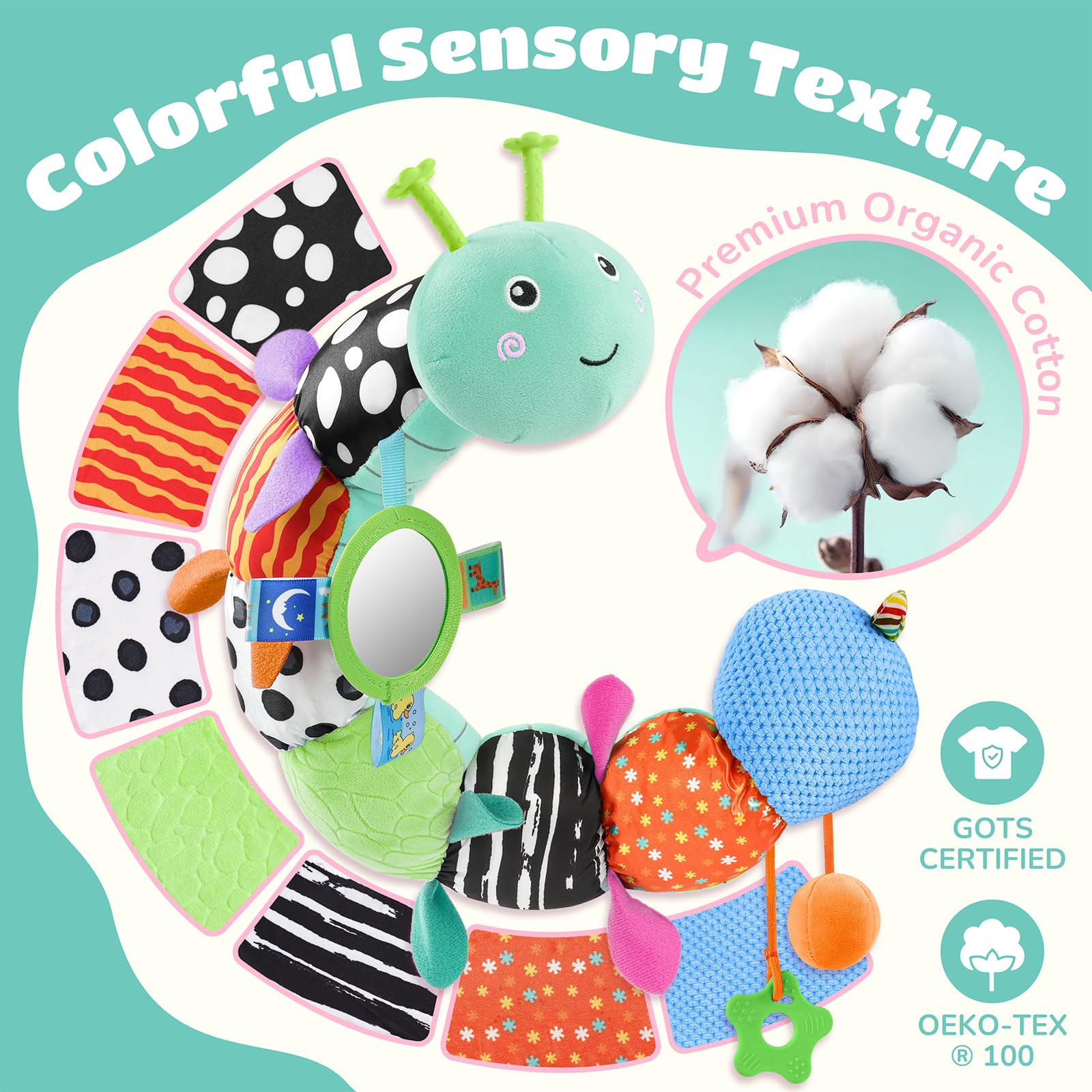 AWOTOY caterpillar lullaby button offers gentle music for calming moments