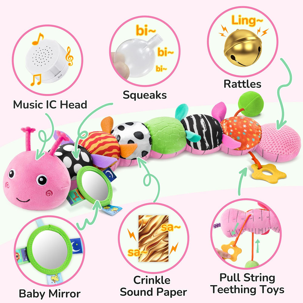 AWOTOY Caterpillar lullaby sounds support gentle auditory development