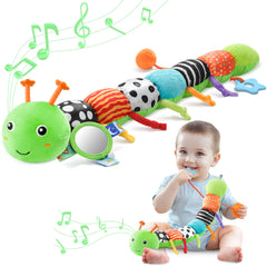 AWOTOY Caterpillar musical head provides soothing lullaby during tummy time.