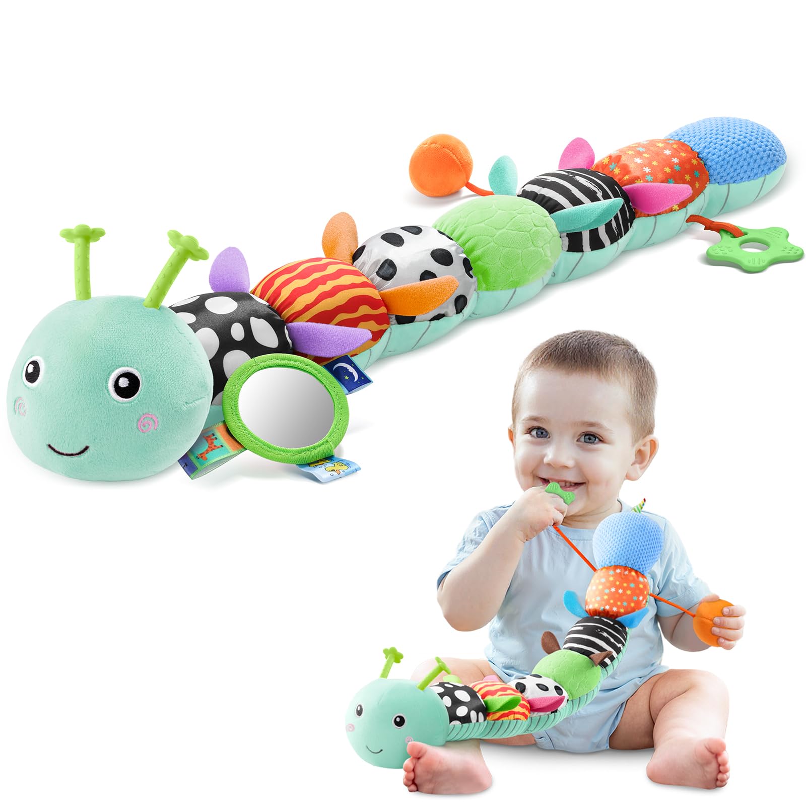 AWOTOY Caterpillar musical toy soothes newborn playtime with gentle lullabies
