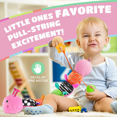 AWOTOY Caterpillar pull-string boosts fine motor skills during play