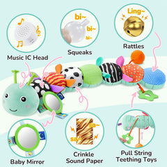 AWOTOY caterpillar rattle sound aiding auditory development and soothing