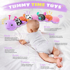AWOTOY caterpillar teether with medical-grade silicone for soothing teething needs.