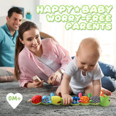 AWOTOY caterpillar supports tummy time and portable play at home or on the go