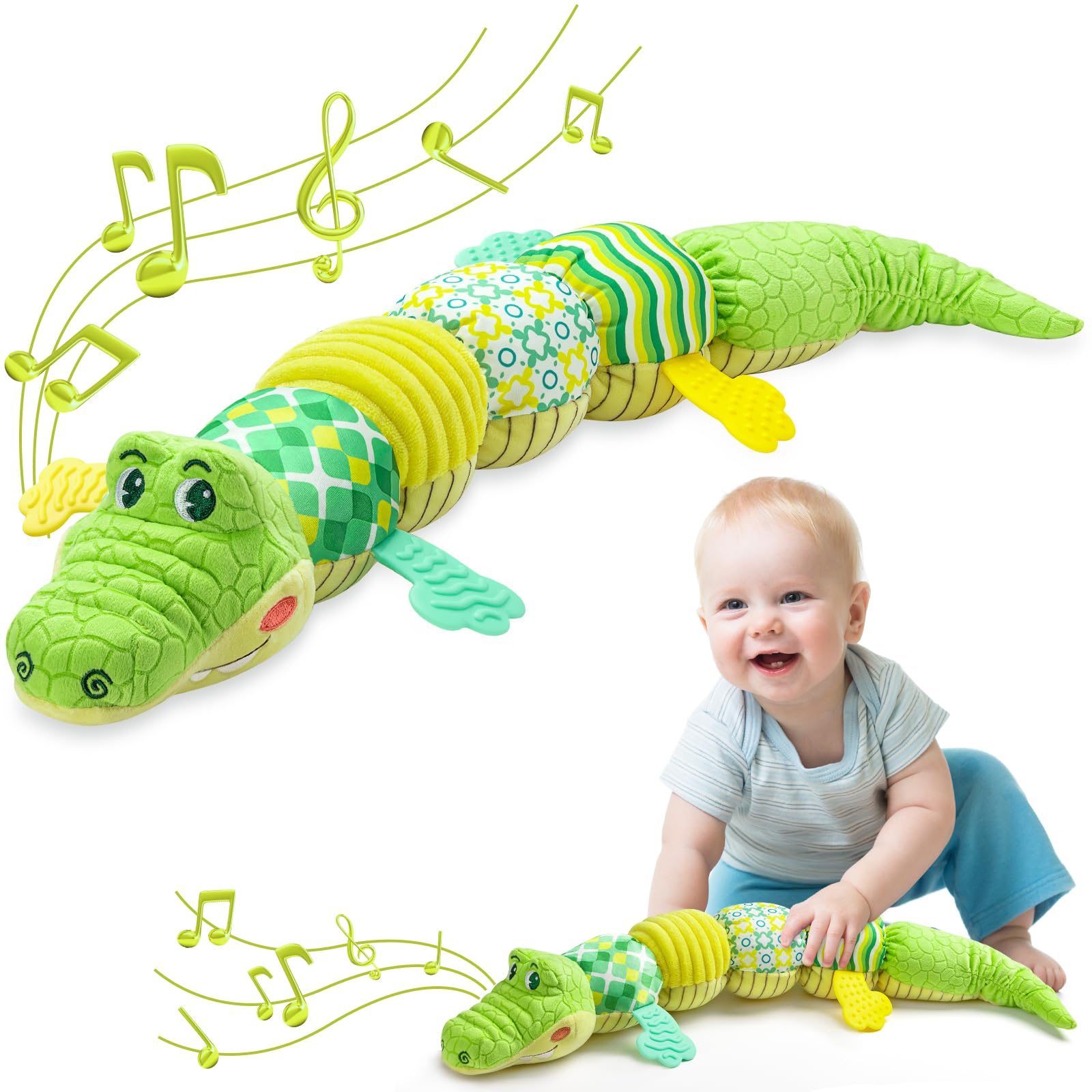 AWOTOY crocodile musical head offering soothing lullabies for newborn calm