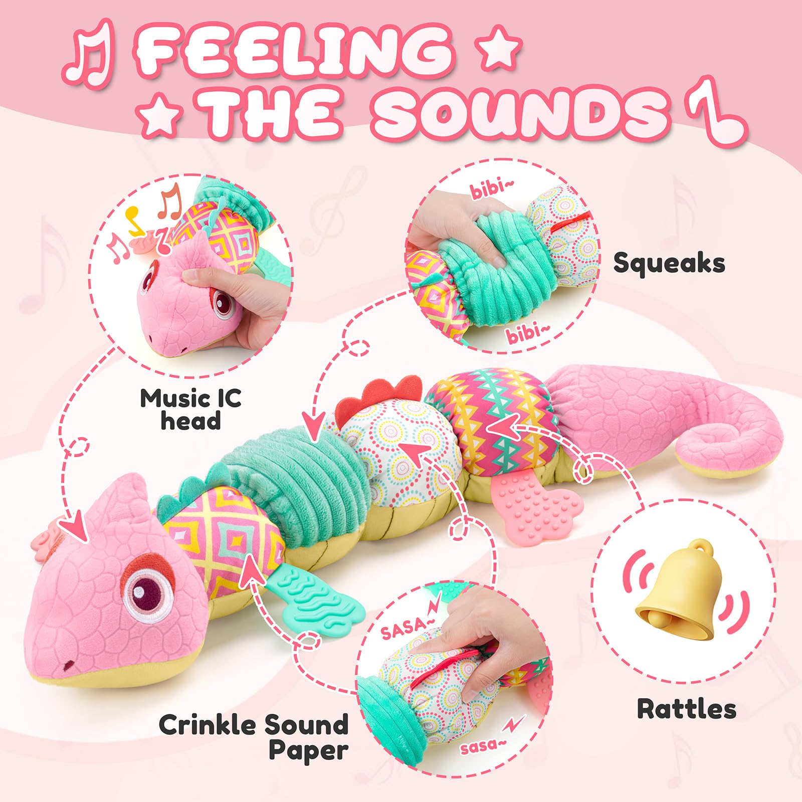 AWOTOY growth-scale plush for easy baby height tracking during bonding