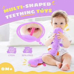 AWOTOY soft rattle and music toy soothes fussy babies on car rides.