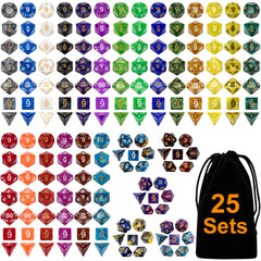 Awpeye DND dice set in 25 colors for smooth rolls and easy reads.