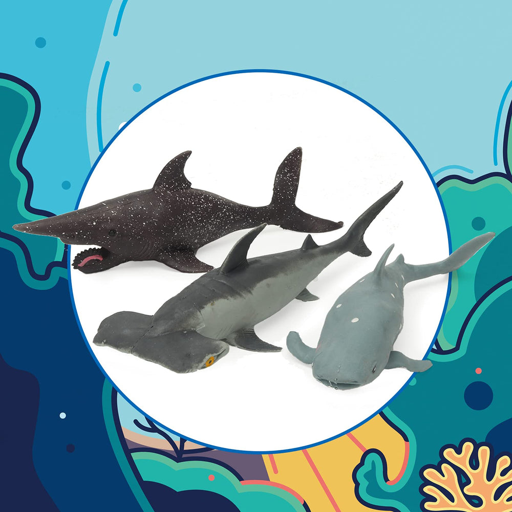 Axbotoy safety rubber sharks offer soft, eco-friendly bath companions