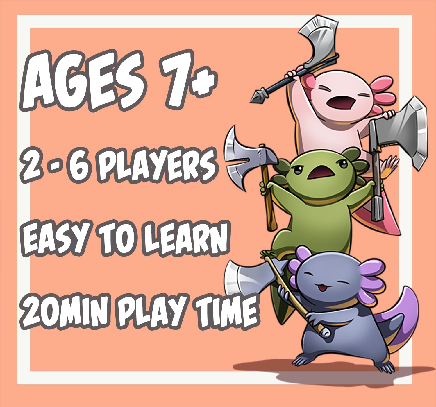 Axe-A-Lot-L axolotl actions introduce humorous chaos in play.