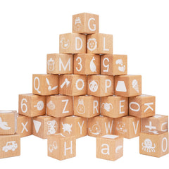 AXEARTE Alphabet Blocks stacking set with colorful letters supports early literacy and fine motor skills.