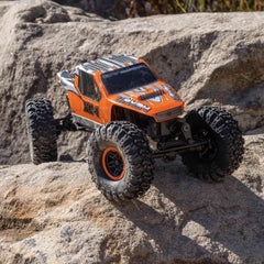 Axial AX24 XC-1 rockster wheels maximize traction on rocky trails.