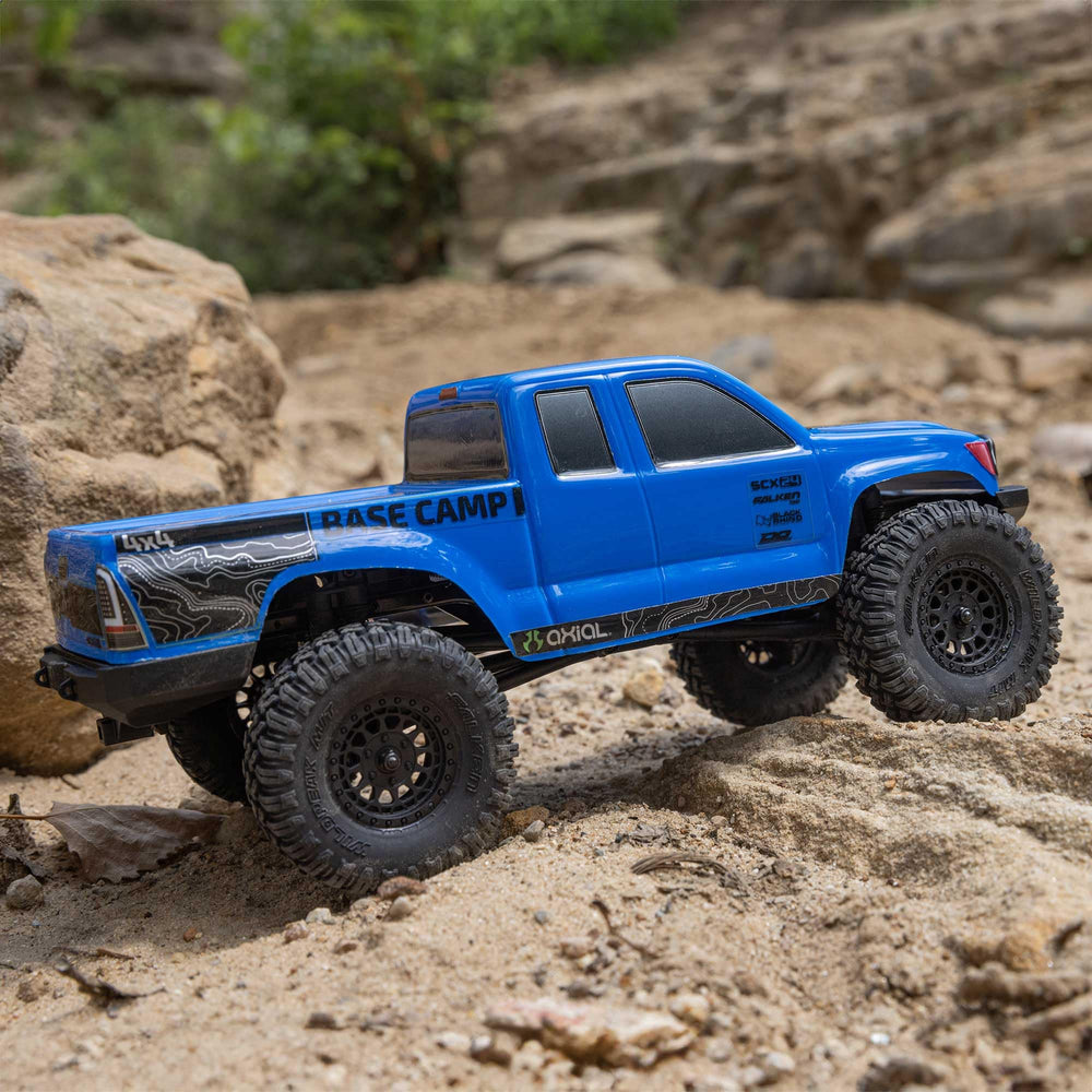 Axial Base Camp 4x4 truck open body hinges allow quick access for maintenance.