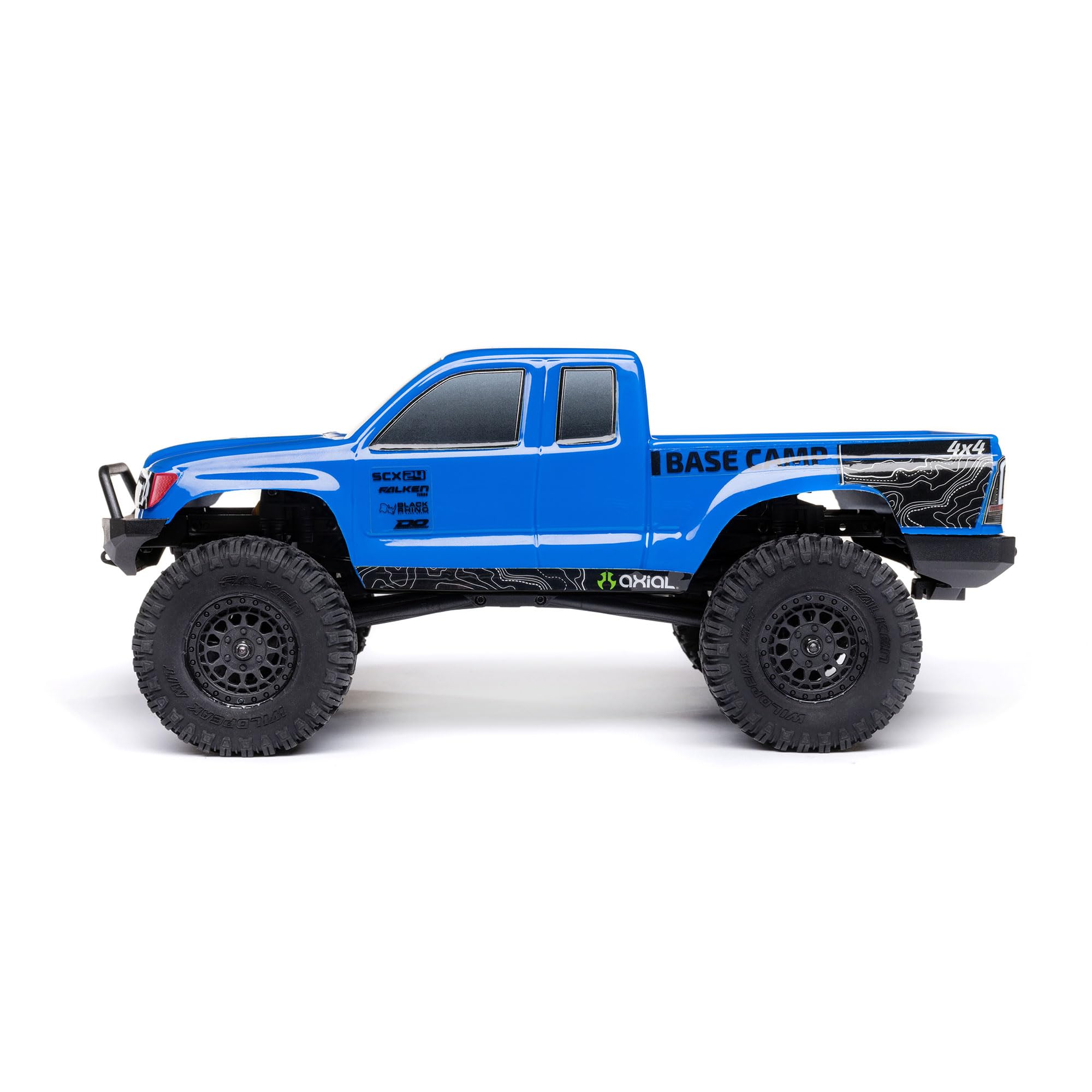 Axial 4x4 chassis and suspension in action for stable handling.