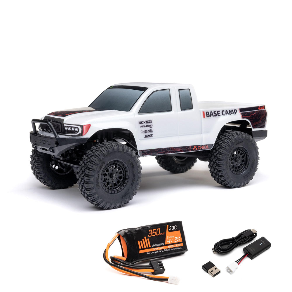 Axial SCX24 Base Camp 4x4 body with stylish scale detailing for enthusiasts.