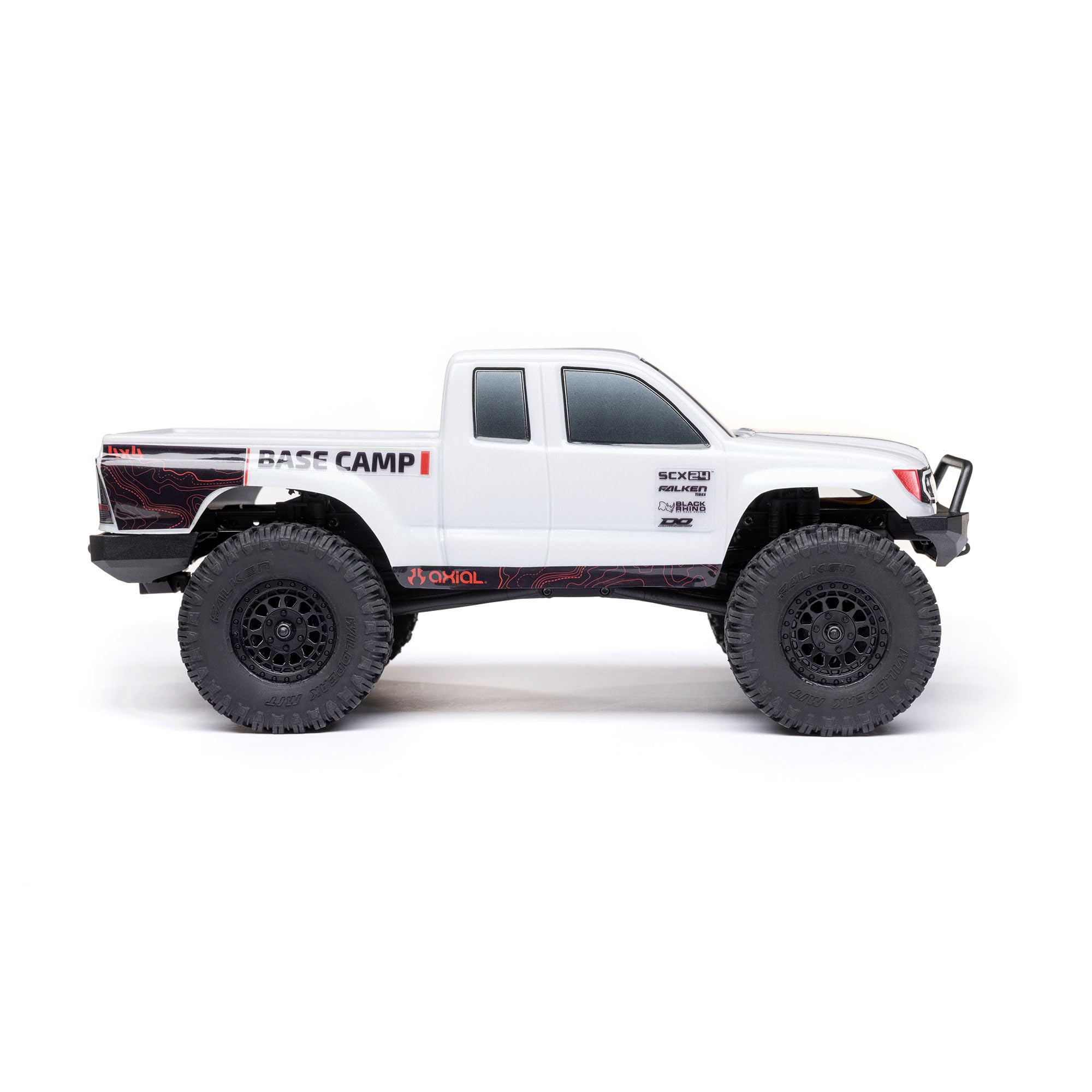Axial SCX24 Base Camp 4x4 white finish suitable for display or play.