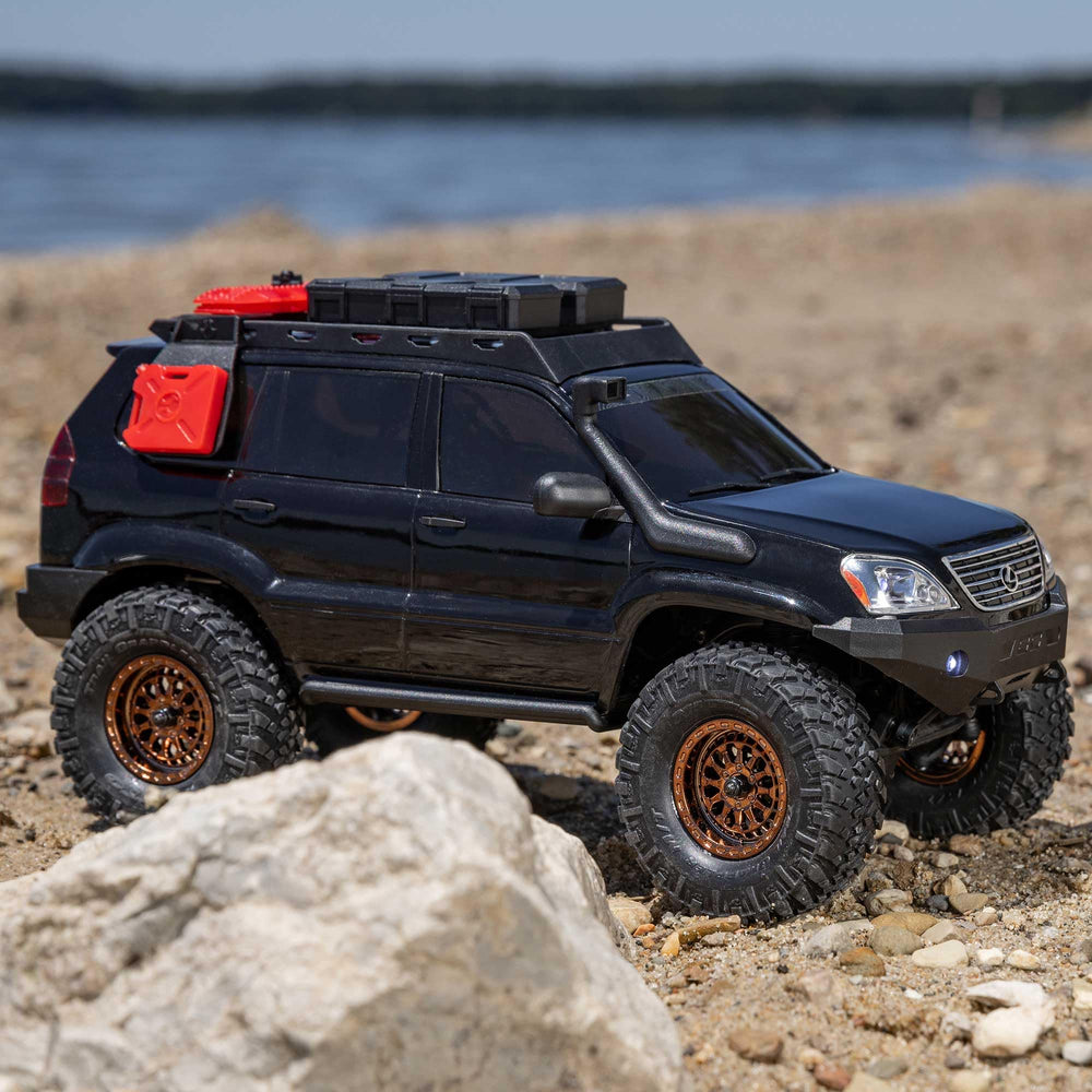 Axial SCX24 Lexus GX470 chassis detail highlighting durable build.